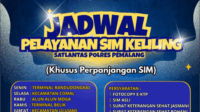 Satlantas (Satuan Lalu Lintas) Polres Pemalang telah menyiapkan pelayanan pelayanan Surat Ijin Mengemudi (SIM) keliling untuk masyarakat. Satlantas (Satuan Lalu Lintas) Polres Pemalang telah menyiapkan pelayanan pelayanan Surat Ijin Mengemudi (SIM) keliling untuk masyarakat.
