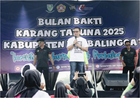 Ketua Karang Taruna Kabupaten Purbalingga, HR Bambang Irawan saat memberikan pesan kepada seluruh anggota Karang Taruna di Purbalingga dalam kegiatan Bulan Bakti Karang Taruna (BBKT), Minggu 19 Oktober 2025 Ketua Karang Taruna Kabupaten Purbalingga, HR Bambang Irawan saat memberikan pesan kepada seluruh anggota Karang Taruna di Purbalingga dalam kegiatan Bulan Bakti Karang Taruna (BBKT), Minggu 19 Oktober 2025