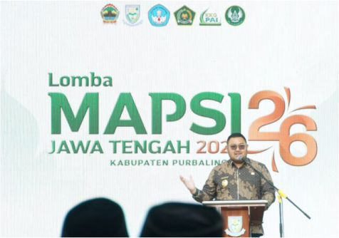 Wakil Bupati (Wabup) Purbalingga Dimas Prasetyahani memberi apriasiasi penyelenggaraan Lomba Mata Pelajaran dan Seni Islami (MAPSI) ke-26 Jenjang Sekolah Dasar (SD) Tingkat Provinsi Jawa Tengah telah sukses dan meriah.