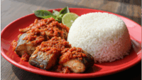 Nasi dan Ikan Kembung Balado