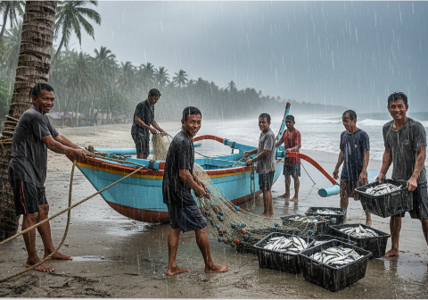 Pesisir Pemalang Hujan Ringan