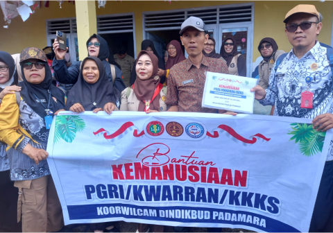 Gerakan Pramuka, Kelompok Kerja Kepala Sekolah (KKKS), dan PGRI Kecamatan Padamara memberikan bantuan kemanusiaan untuk warga terdampak tanah longsor dan banjir bandang di Desa Kutabawa, Desa Serang, dan Desa Sangkanayu.