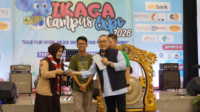 Menteri Koordinator Bidang Pangan Republik Indonesia, Zulkifli Hasan, membuka secara resmi gelaran IKAGA Campus Expo (ICE) 2026 di GOR Indoor Sasana Krida Perwira, Jumat 24 Januari 2026