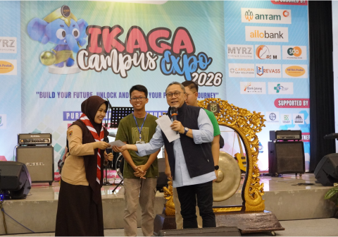 Menteri Koordinator Bidang Pangan Republik Indonesia, Zulkifli Hasan, membuka secara resmi gelaran IKAGA Campus Expo (ICE) 2026 di GOR Indoor Sasana Krida Perwira, Jumat 24 Januari 2026