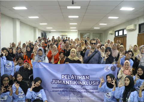 Universitas Muhammadiyah Purwokerto (UMP) memperkuat langkah strategis dalam menekan angka kasus Demam Berdarah Dengue melalui Pelatihan Jumantik Inklusif pada 20–21 Desember 2025.