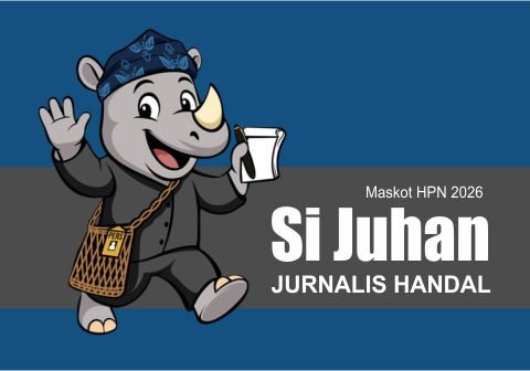 Hari Pers Nasional (HPN) tahun 2026 mememilihan maskot. Si Juhan, yang merupakan akronim dari "Si Jurnalis Handal", mengambil wujud Badak Jawa atau Badak Bercula Satu. Hari Pers Nasional (HPN) tahun 2026 mememilihan maskot. Si Juhan, yang merupakan akronim dari "Si Jurnalis Handal", mengambil wujud Badak Jawa atau Badak Bercula Satu.