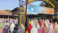 Jemaah Islam Alif Rebo Wage (Aboge) memenuhi Masjid R Sayid Kuning di Desa Onje, Kecamatan Mrebet, Kabupaten Purbalingga, untuk menunaikan Salat Idulfitri, Sabtu 21 Maret 2026.