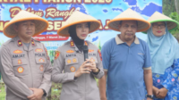 Kapolres Purbalingga AKBP Anita Indah Setyaningrum memimpin langsung prosesi memperkuat kedaulatan pangan melalui aksi Penanaman Jagung Serentak Kuartal I Tahun 2026.