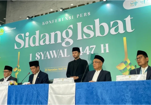 Menteri Agama Nasaruddin Umar memimpin Sidang Isbat secara tertutup di Kantor Kementerian Agama, Jalan MH Thamrin, Jakarta Pusat, Jumat 20 Maret 2026.