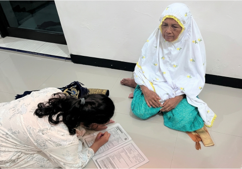 Pemerintah Desa Banjaran mewajibkan orang tua mendampingi anak saat jam belajar berlangsung.