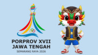 Logo dan maskot Pekan Olahraga Provinsi (Porprov) Jawa Tengah XVII 2026.
