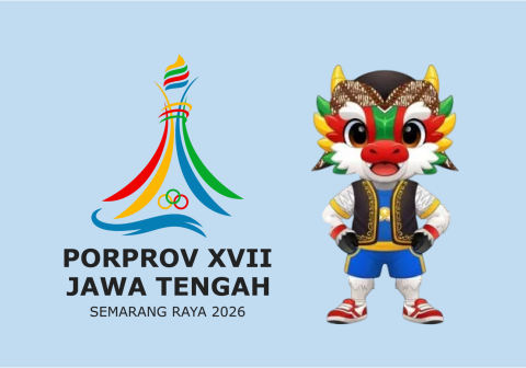 Logo dan maskot Pekan Olahraga Provinsi (Porprov) Jawa Tengah XVII 2026.