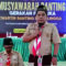 Rakhmat memberikan kata pertama usai terpilih menjadi Ketua Kwartir Ranting (Kwarran) Purbalingga masa bakti 2026–2028 dalam Musyawarah Ranting (Musran) 2026 pada Gedung PGRI Purbalingga, Rabu 29 April 2026.