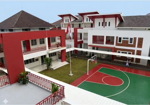 Bangunan Sekolah Rakyat. Foto ilustrasi kecerdasan Akal Imitasi