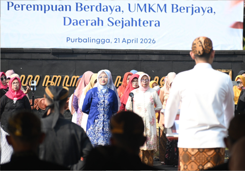 Upacara Peringatan Hari Kartini ke-147, di Halaman Pendapa Dipokusumo, Selasa 21 April 2026
