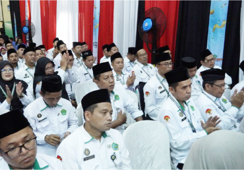 Pencanangan Pembangunan Zona Integritas Wilayah Bebas dari Korupsi (WBK) menuju Wilayah Birokrasi Bersih Melayani (WBBM) Tahun 2026 Kantor Kementerian Agama Kabupaten Purbalingga, di Aula Uswatun Hasanah Kemenag Purbalingga, Senin 13 April 2026