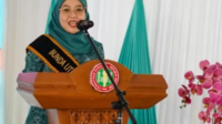 Bunda Literasi Purbalingga, Denita Dimas Prasetyahani, membuka secara resmi Lomba Bertutur Siswa SD/MI tingkat kabupaten.