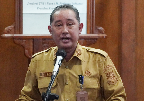 Kepala Dinas Pendidikan dan Kebudayaan Kabupaten Purbalingga, Heru Sri Wibowo, saat acara sosialisasi Sistem Penerimaan Murid Baru (SPMB) Tahun Ajaran 2026/2027 wilayah Kabupaten Purbalingga akan segera berlangsung mulai 22 Juni 2026, di Operation Room Graha Adiguna, Selasa 26 Mei 2026