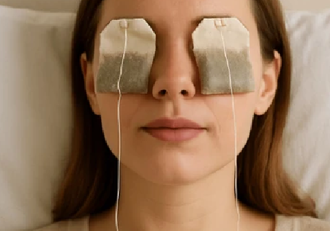 Kantong teh dingin untuk melancarkan sirkulasi darah serta mengecilkan pembuluh darah bawah kulit. Foto: shutterstock.com
