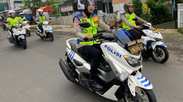 Kapolres Purbalingga AKBP Anita Indah Setyaningrum melarang anak-anak mengendarai sepeda listrik menuju jalan raya