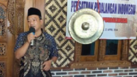 Ketua Persatuan Pedalangan Indonesia (Pepadi) Kabupaten Purbalingga, H Baryono SH memberikan kata pengantar pertama usai terpilih menjadi ketua dalam Musyawarah Daerah (Musda) di Desa Kalikajar, Kecamatan Kaligondang, Kamis 23 April 2026