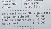 Satu unggahan pada platform Threads memicu perbincangan hangat publik setelah menampilkan rincian harga dasar Pertalite sebelum subsidi.