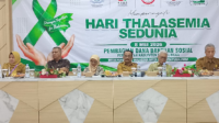 Kepala Dinkes PPKB Kabupaten Purbalingga, dr. Jusi Febrianto saat menghadiri Hari Thalasemia Sedunia oleh Perhimpunan Orangtua Penderita Thalassemia Indonesia (POPTI) di aula RSUD Goetheng Taroenadibrata Purbalingga, Selasa 19 Mei 2026