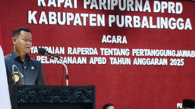 Bupati Purbalingga Fahmi Muhammad Hanif saat Rapat Paripurna DPRD Kabupaten Purbalingga, Selasa 23 Juni 2026 Bupati Purbalingga Fahmi Muhammad Hanif saat Rapat Paripurna DPRD Kabupaten Purbalingga, Selasa 23 Juni 2026