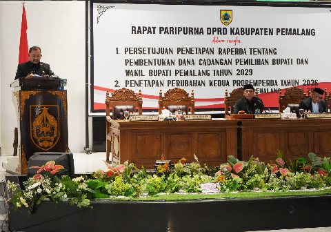 Dewan Perwakilan Rakyat Daerah (DPRD) Kabupaten Pemalang menggelar Rapat Paripurna di Gedung DPRD setempat, Senin 8 Juni 2026