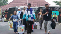 Jemaah haji SOC 68 Kabupaten Purbalingga kembali ke kampung halaman usai menunaikan ibadah haji.