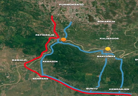 Ini Jalur Alternatif Jembatan Serayu Banyumas untuk Kendaraan Kecil