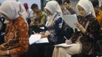 Peserta mengikuti seleksi Kakang Mbekayu Duta Wisata Kabupaten Purbalingga Tahun 2026 di GOR Indoor Sasana Krida Perwira, Kamis 4 Juni 2026.