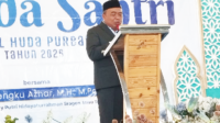 Ketua Yayasan Nurul Huda Desa Karangreja, Kecamatan Kutasari, Kabupaten Purbalingga, Ustadz Ali Mubarok, M.Pd saat acara tabligh akbar serta wisuda santri pada Ahad, 21 Juni 2026.