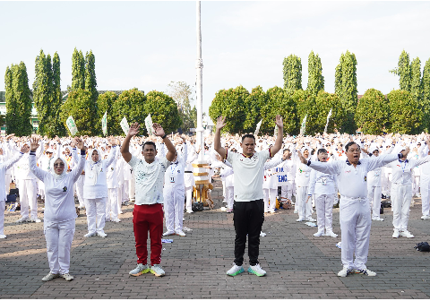6.200 warga lanjut usia (lansia) serta pralansia bersemangat mengikuti Senam Sehat Indonesia (SSI) Wai Tan Kung (WTK), Minggu 28 Juni 2026.