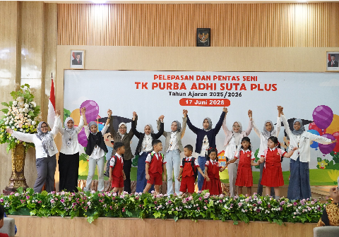 TK Purba Adhi Suta Plus Purbalingga melepas peserta belajar tahun pelajaran 2025/2026 di Rumah Tien Katering Purbalingga, Rabu 17 Juni 2026
