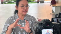 Wali Kota Semarang Agustina Wilujeng usai memberikan sambutan utama (keynote speech) dalam talk show Ruang Nalar (RN Talks) bertajuk “Fakta Komitmen Kuat Pemerintah dalam Memberantas Kasus Korupsi Indonesia”, di Aula Gedung Art Center Universitas Diponegoro, (Undip) Semarang, Jumat 24 Juli 2024