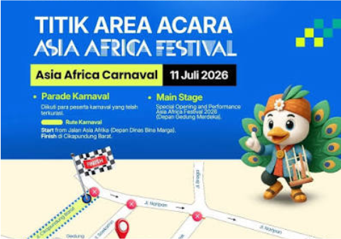 Asia Africa Festival (AAF) 2026 yang berlangsung pada 11–12 Juli 2026. Festival tahunan ini mengangkat tema "Persatuan dalam Keberagaman, Bangkit dalam Keharmonisan" Asia Africa Festival (AAF) 2026 yang berlangsung pada 11–12 Juli 2026. Festival tahunan ini mengangkat tema "Persatuan dalam Keberagaman, Bangkit dalam Keharmonisan"
