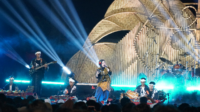 Panggung Akustik Kabut Lembut Parade Hujan di kompleks D'Las Serang, Kecamatan Karangreja, Sabtu 4 Juli 2026
