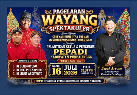 Malam Jumat Kliwon, Tiga Dalang Purbalingga Bakal Gelar Wayang Kulit Spektakuler Bareng Pelantikan Pepadi Malam Jumat Kliwon, Tiga Dalang Purbalingga Bakal Gelar Wayang Kulit Spektakuler Bareng Pelantikan Pepadi