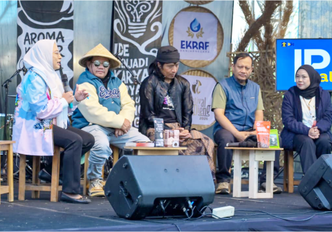 Irma Mariana saat agenda IP Talks & Coffee dalam rangkaian Festival Kopi Dieng pada Dieng Culture Festival (DCF) 2026.