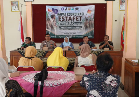 Ketua Kwarran Kertanegara, Ajin Udi Prianji, memimpin langsung koordinasi Panitia Estafet Tunas Kelapa Kwarcab Purbalingga–Kwarran Kertanegara Tahun 2026 di Pendopo Kecamatan Kertanegara, Kamis, 27 Agustus 2026, 
