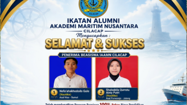 IAAMN Cilacap Salurkan Beasiswa Pendidikan 100 Persen Hingga Lulus Bagi Taruna AMN