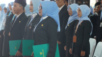 Bupati Purbalingga Fahmi Muhammad Hanif mengukuhkan 135 kepala sekolah yang mencakup tiga kepala taman kanak-kanak (TK), 108 kepala sekolah dasar (SD), serta 24 kepala sekolah menengah pertama (SMP) di Pendapa Dipokusumo, Purbalingga, Rabu 26 Agustus 2026.
