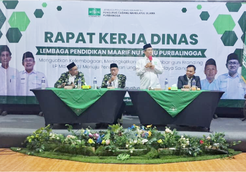 LP Ma’arif NU PCNU Kabupaten Purbalingga menggelar Rapat Kerja Pertemuan Organisasi di Gedung Andrawina Hall, Hotel Owabong