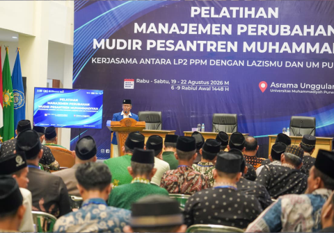 pelatihan manajemen perubahan bagi 96 mudir pesantren Muhammadiyah se-Indonesia di Kampus 1 UMP pada tanggal 19 hingga 22 Agustus 2026. pelatihan manajemen perubahan bagi 96 mudir pesantren Muhammadiyah se-Indonesia di Kampus 1 UMP pada tanggal 19 hingga 22 Agustus 2026.