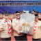 Wakil Ketua Majelis Pembimbing Cabang (Waka Mabicab) Gerakan Pramuka Kabupaten Purbalingga, Dimas Prasetyahani, hadir menerima penghargaan Juara Umum Estafet Tunas Kelapa 2026.dalam Upacara Peringatan Hari Pramuka ke-65 tingkat Kwarda Jawa Tengah di GOR Satria Purwokerto, Kamis, 10 September 2026.