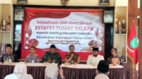 Untuk kesiapan pelaksanaan Estafet Tunas Kelapa Tahun 2026 tingkat Kwartir Cabang (Kwarcab) Purbalingga, pengurus Kwarran Bojongsari menyelenggarakan sosialisasi kesiapan di Pendopo Kecamatan Bojongsari pada Kamis, 3 September 2026.
