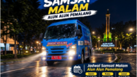 Samsat Malam Pemalang buka layanan di Alun-Alun mulai pukul 19.00 WIB untuk mempermudah pembayaran pajak kendaraan bermotor warga.