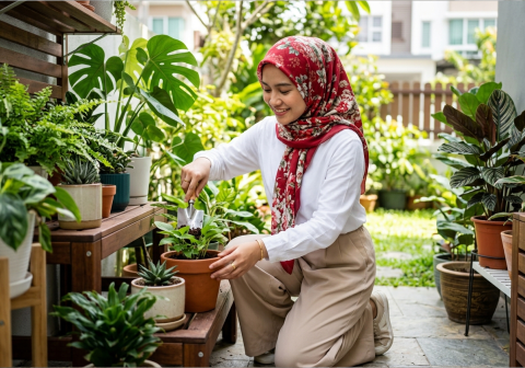Merawat Tanaman dalam Pot