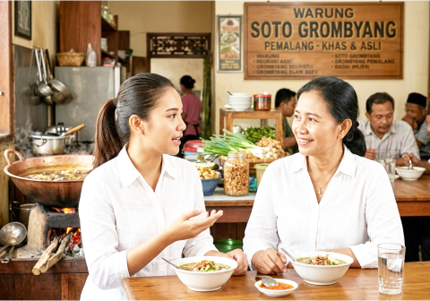 Keunikan Bahasa Jawa Dialek Pemalangan.Sumber Foto: GeminiAI_erry andini_tabloidelemen.com